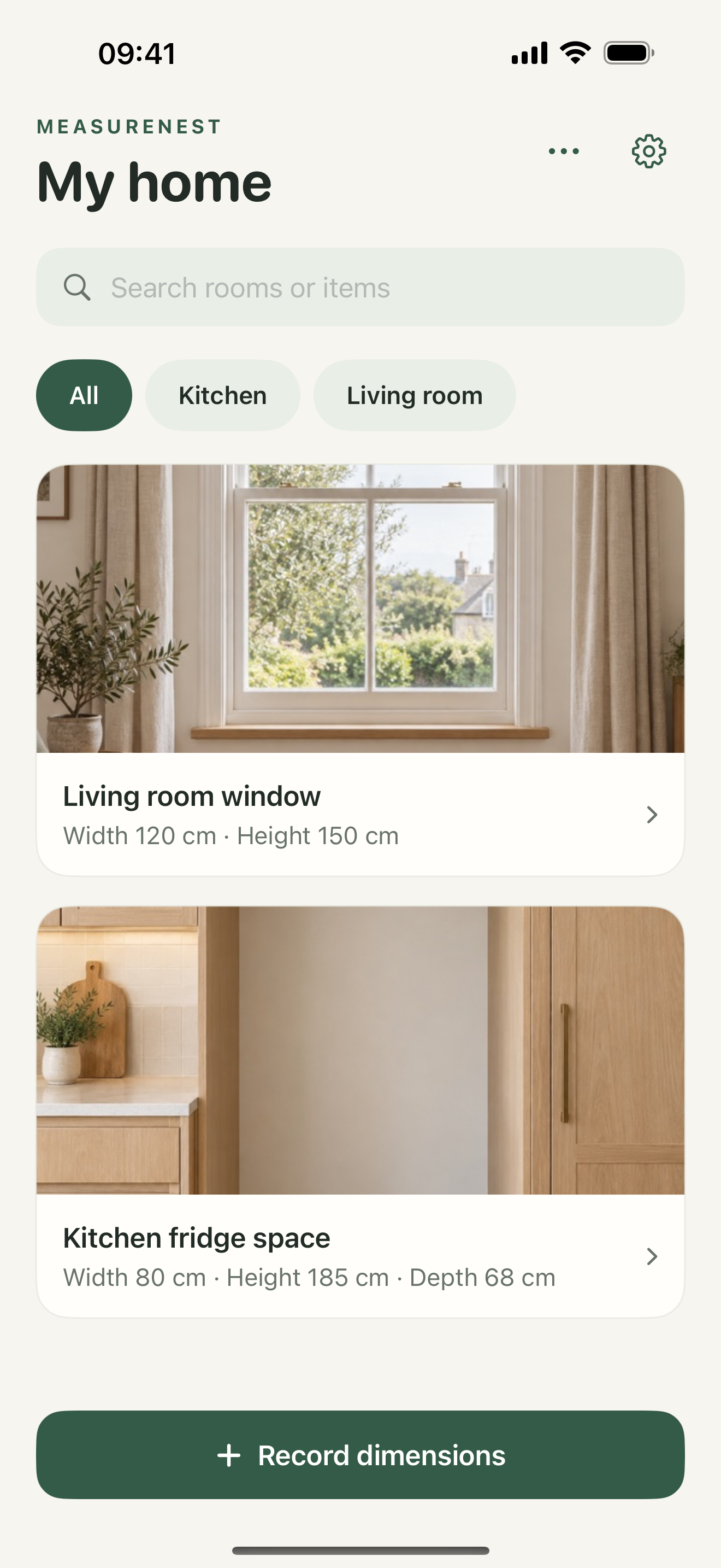 MeasureNest — Find a room